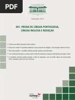 2014 - MISTO - Caderno de Questões - Prova de Língua Portuguesa, Língua Inglesa e Redação - Versão 01