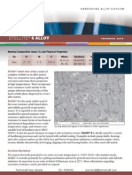 Stellite 6 Data Sheet