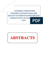 Proposal - Customer's Perception Toward's Satisfaction and Quality of Services Provided by Various DTH