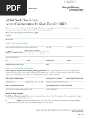 Electronic Funds Transfer Morgan Stanley
