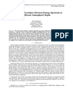 Derivation of Secondary Electron Energy Spectrum at Different Atmospheric Depth