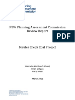NSW Planning Assessment Review Report: Maules Creek Coal Project