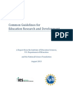 Common Guidelines For Education Research and Development