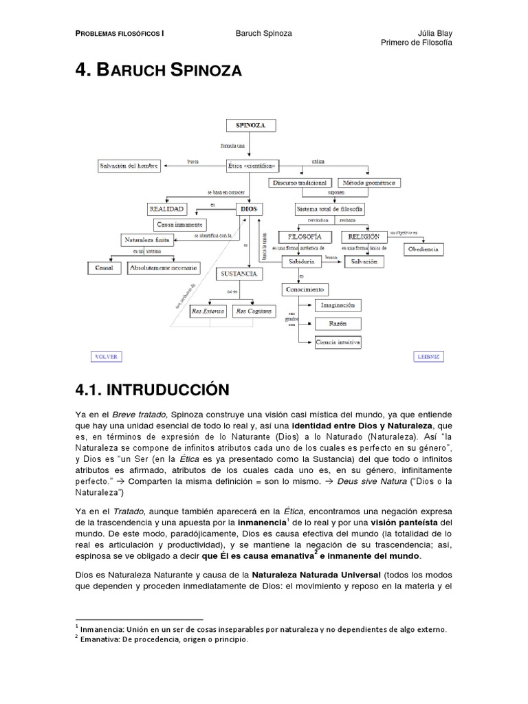 4 Spinoza | PDF | Baruch Spinoza | Existencia