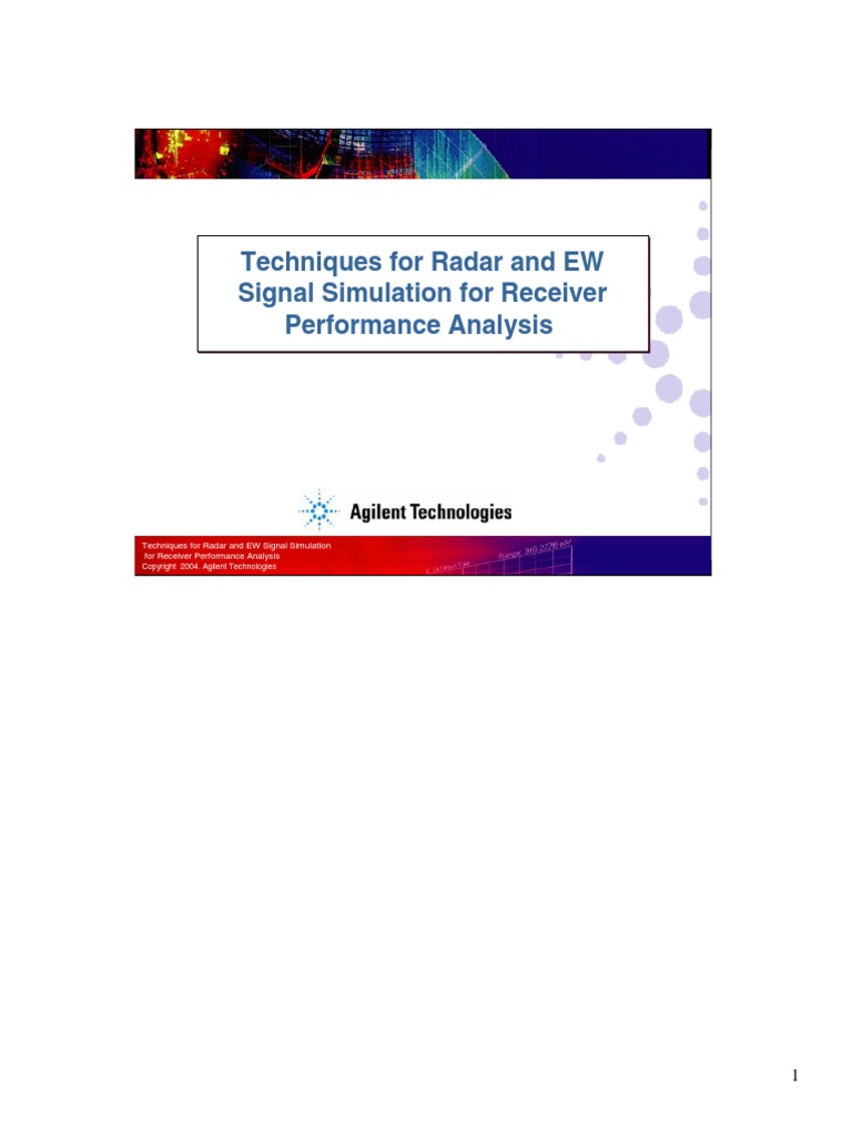 Techniques For Radar and EW Signal Simulation | PDF | Signals ...