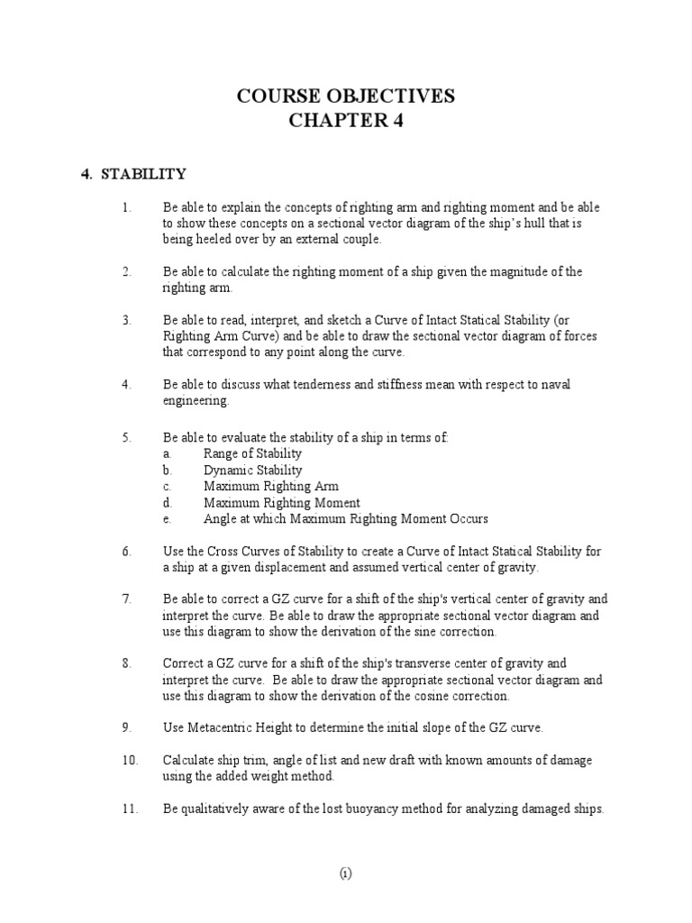 Practical Ship Stability Courses Pdf Buoyancy Shipping