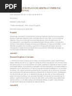 CONVENŢIA EUROPEANĂ DE ARBITRAJ COMERCIAL INTERNAŢIONAL