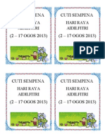 CUTI Aidilfitri 13