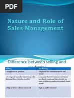 Nature and Role of Sales Management