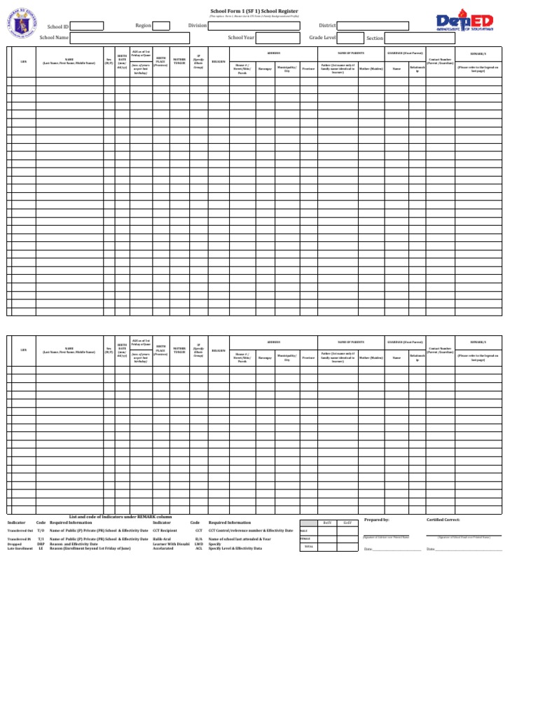 DepEd School Forms 17
