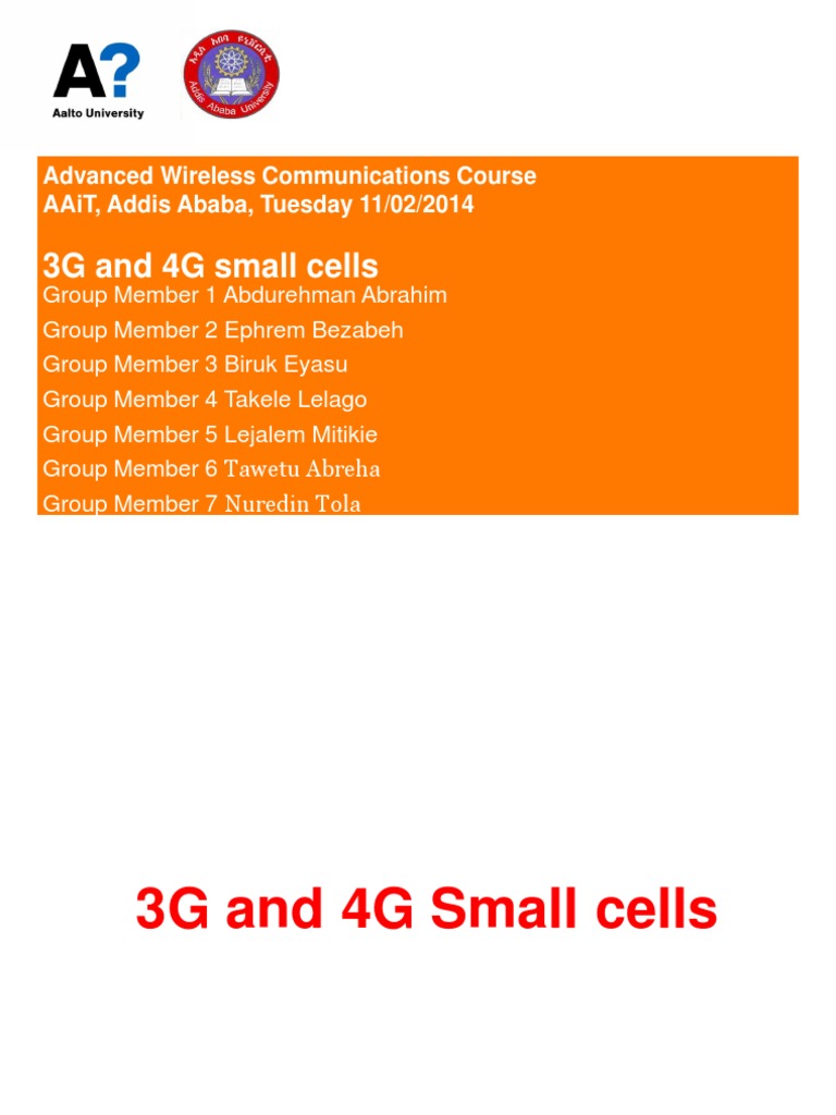 3G and 4G Small Cells Overview | PDF | 4 G | Telecommunications