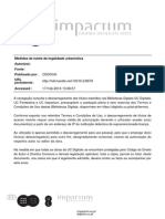 As Medidas de Tutela Da Legalidade Urbnística - Despejo Adm. - Cedoua 2004