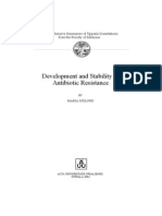 Development and Stability of Antibiotic Resistance