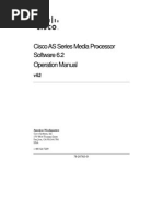 Cisco AS Series Media Processor Software 6.2 Operation Manual PDF