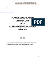Plan de Seguridad 2013- Especialidades Medicas
