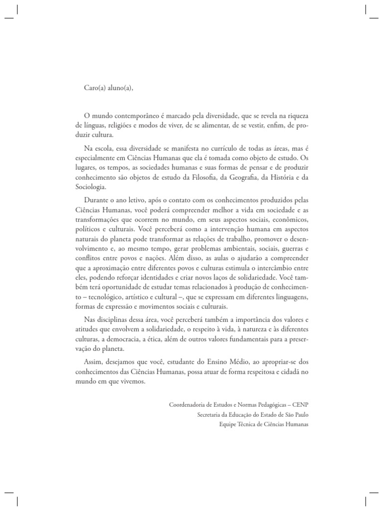 Caderno Do Aluno Filosofia 1 Ano Volume 2