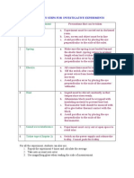 Physics Precautionary Steps For Investigative Experiments