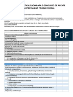 EDITAL VERTICALIZADO PARA O CONCURSO DE AGENTE ADMINISTRATIVO DA POLÍCIA FEDERAL Versão 3