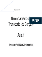 Aula 1 - Gerenciamento de Transporte de Cargas