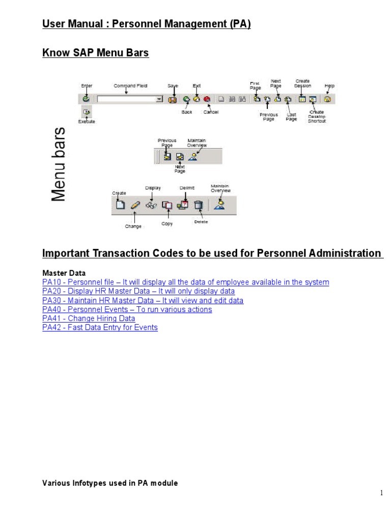 SAP Personnel Management User Manual | PDF