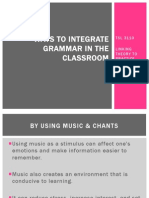 Ways To Integrate Grammar in The Classroom