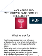 Alcohol Abuse and Withdrawal Syndrome in the Elderly Presentation