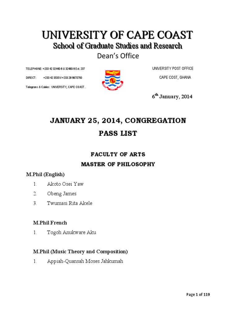 Graduation List
