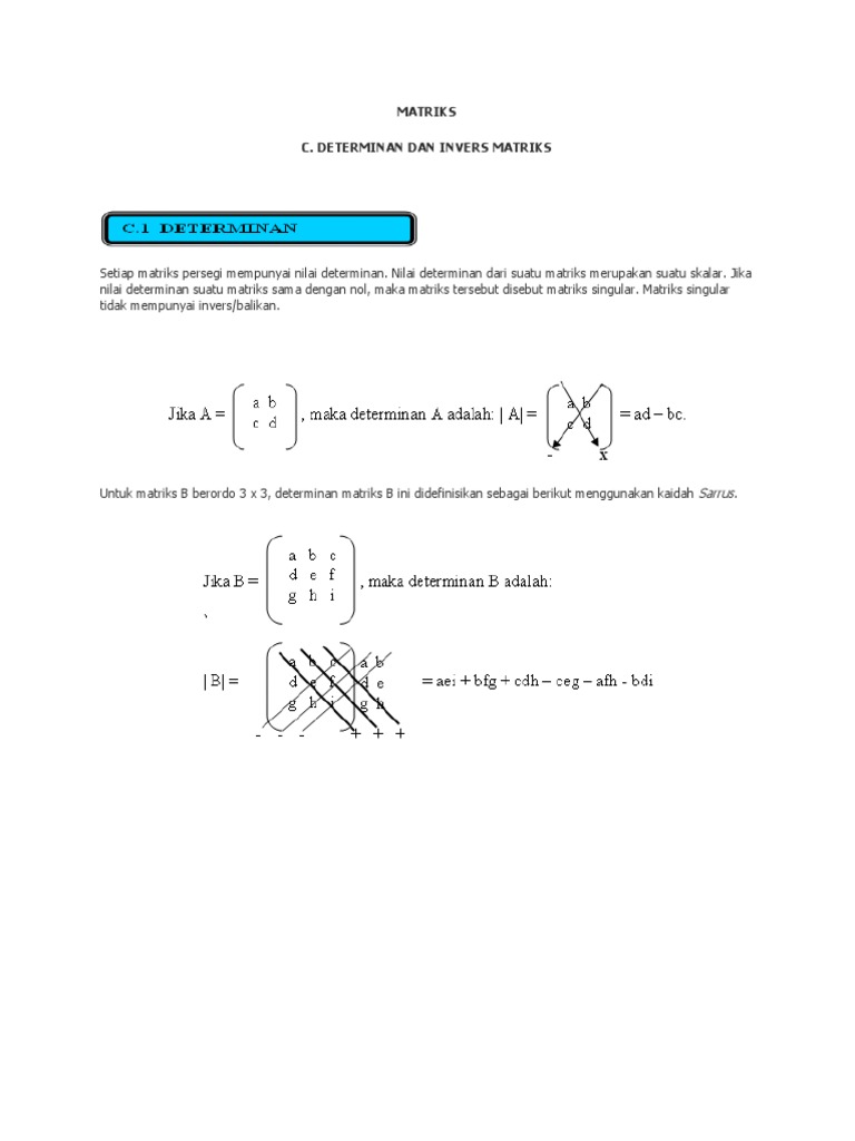 MATRIKS | PDF | Metode & Bahan Ajar