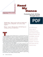 Read My Dance Promoting Early Writing Through Dance