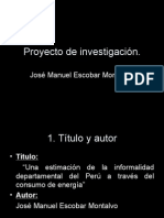 Proyecto de Investigación: Informalidad y Consumo de Energía