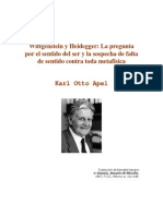 Apel Karl Otto - Wittgenstein Y Heidegger La Pregunta Por El Sentido Del Ser