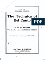 Lamperti - Die Technik Des Bel Canto