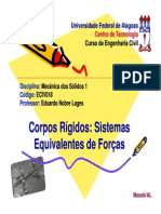 5 - Corpos Rigidos - Sistemas Equivalentes de Forcas