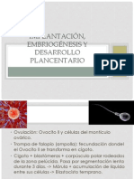 Implantación, Embriogénesis y Desarrollo Plancentario