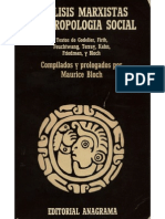Bloch, Maurice, Análisis Marxista y Antropología Social. La Propiedad y El Final de La Alianza PDF