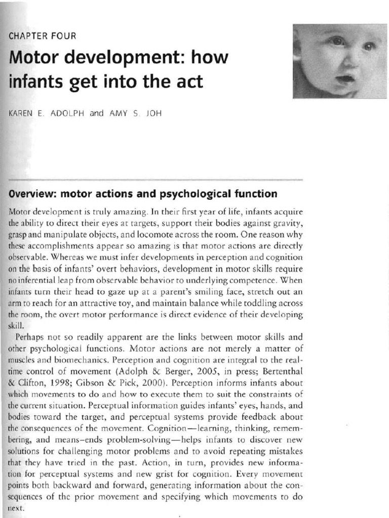 Infant Motor Development Insights | PDF