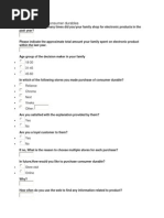 Dissertation report on consumer durables outlets