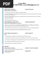 Download Lauren Bale Resume 2014 by Lauren Bale SN207672471 doc pdf