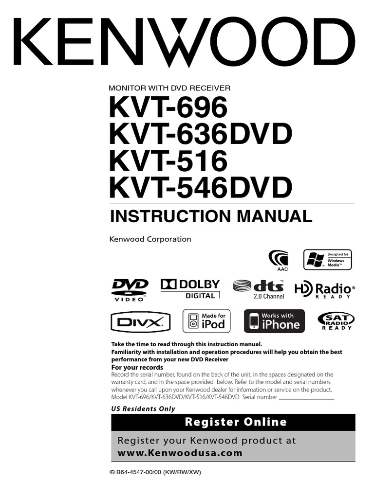 KVT-516 - Owners Manual - English | PDF | I Pod | Compact Disc