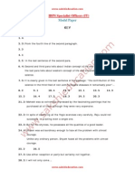 Ibps It Mock 2013 Key