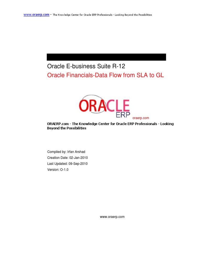 Oracle ERP: SLA to GL Data Flow Guide | PDF | Enterprise Resource ...