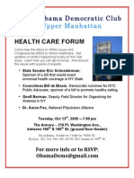 Health Care Forum Flyer 10-13-09