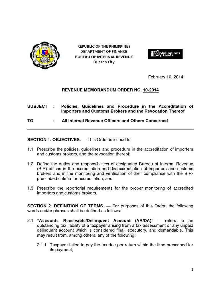 non for payment apology letter BIR 10 Return Tax (United 2014 Revenue Memorandum Order non for payment apology letter BIR 10 Return Tax (United 2014 Revenue Memorandum Order