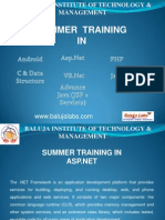 Summer Training_dot Net