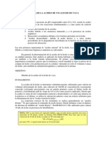 Determinación de Acidez en La Leche