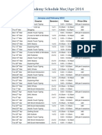 Marapr 2014 Course Schedule