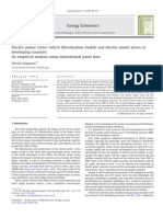 Electric Power Sector Reform Liberalization Models and Electric Power Prices in Developing Countries