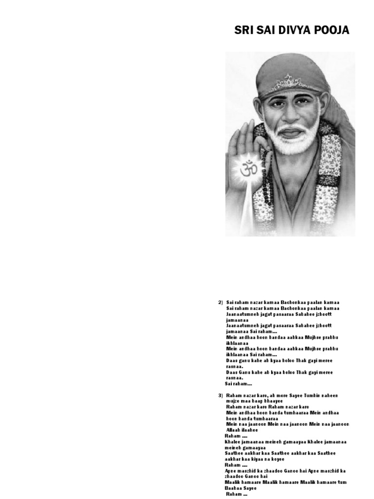 Shirdi Sai Baba Vratham In Telugu Pdf