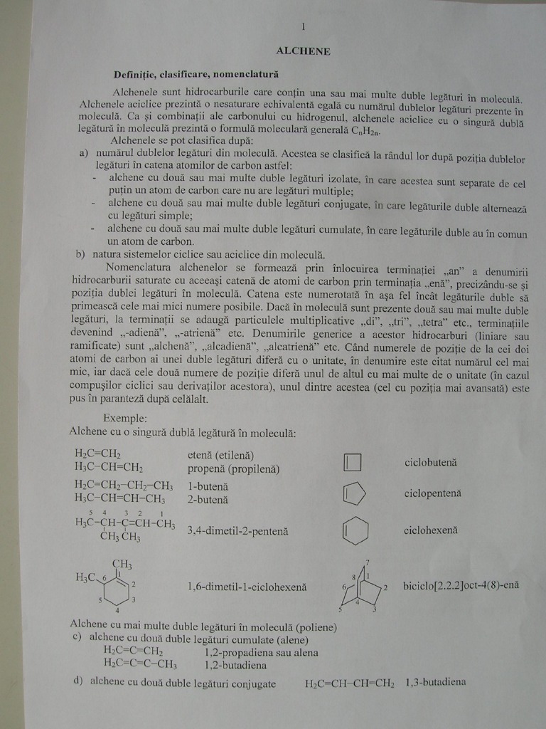 Alchene Chimie Analitica | PDF