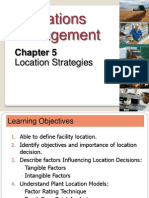 Ops Mgmt Ch 5 Location Factors Models